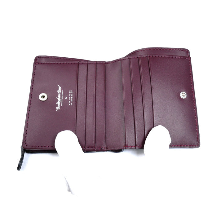 MACKINTOSH PHILOSOPHY マッキントッシュフィロソフィー バッキンガムベア 二つ折り財布 ブラック パープル 3140122 メンズ【中古】【極美品】