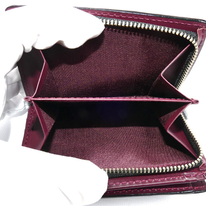 MACKINTOSH PHILOSOPHY マッキントッシュフィロソフィー バッキンガムベア 二つ折り財布 ブラック パープル 3140122 メンズ【中古】【極美品】