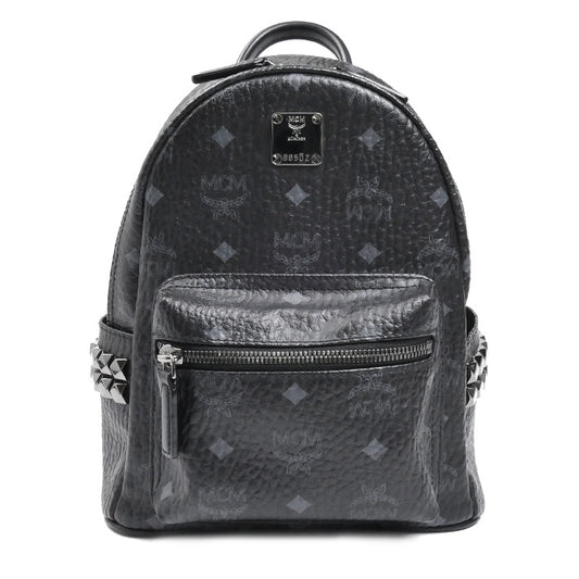 MCM エム・シー・エム スターク サイドスタッズ ヴィセトス ミニ リュック・デイパック ブラック MMK6SVE41BK001 レディース【中古】