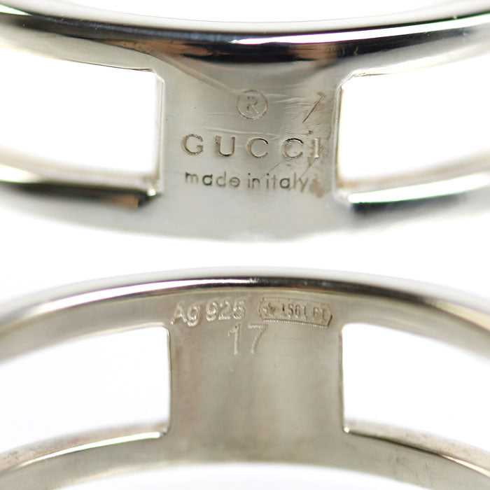 GUCCI グッチ シルバー925 Gチャーム リング・指輪 298036 16.5号 2.8g ユニセックス【中古】