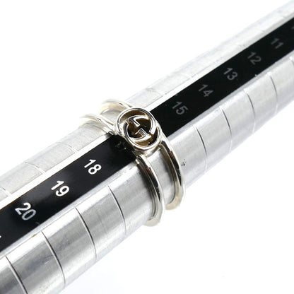 GUCCI グッチ シルバー925 Gチャーム リング・指輪 298036 16.5号 2.8g ユニセックス【中古】