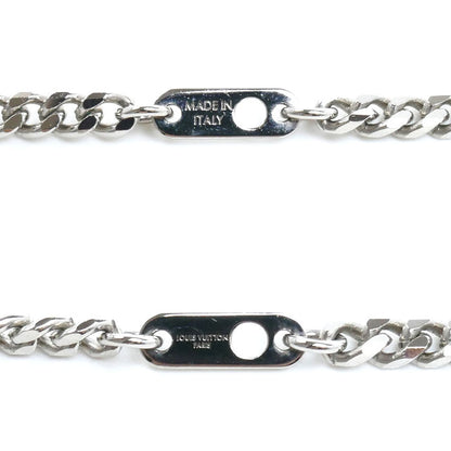 LOUIS VUITTON ルイ・ヴィトン メタル ペンダント ダミエ ステープル ネックレス M02446 LE1255 45/50/55cm メンズ【中古】