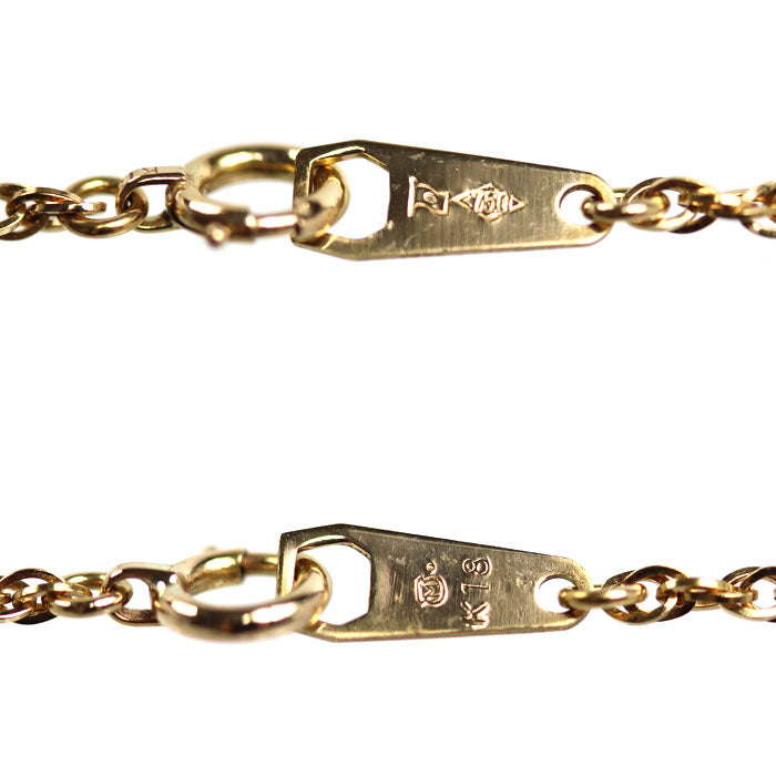 MIKIMOTO ミキモト K18YG イエローゴールド ネックレス 3.1g 40.5cm レディース【中古】