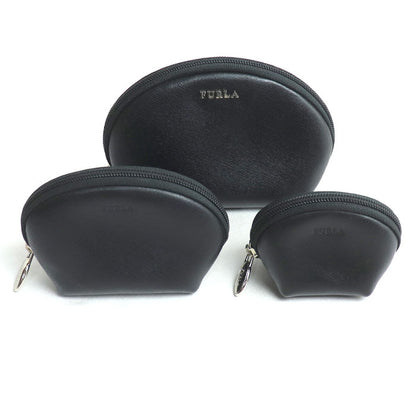 Furla フルラ ポーチセット ポーチ ブラック レディース【中古】