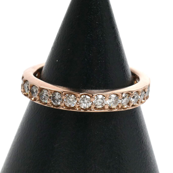 K18PG ピンクゴールド フルエタニティ リング・指輪 ダイヤモンド1.00ct 10号 3.2g レディース【中古】【美品】