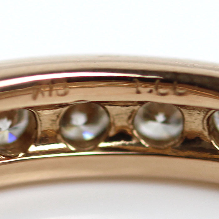K18PG ピンクゴールド フルエタニティ リング・指輪 ダイヤモンド1.00ct 10号 3.2g レディース【中古】【美品】