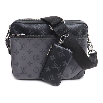 LOUIS VUITTON ルイ・ヴィトン トリオ メッセンジャー ショルダーバッグ モノグラム エクリプス グレー M69443 ICチップ メンズ【中古】