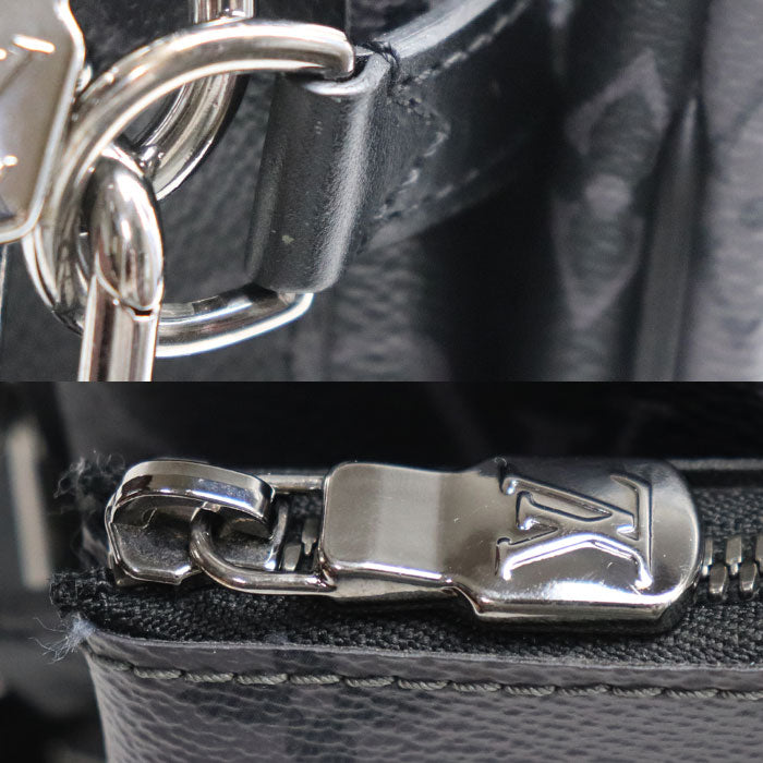 LOUIS VUITTON ルイ・ヴィトン トリオ メッセンジャー ショルダーバッグ モノグラム エクリプス グレー M69443 ICチップ メンズ【中古】