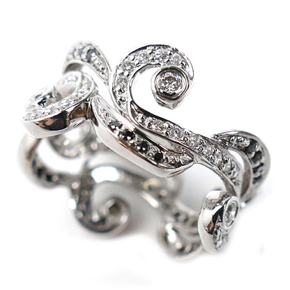 K18WG ホワイトゴールド リング・指輪 ダイヤモンド0.55ct 10号 5.4g レディース【中古】