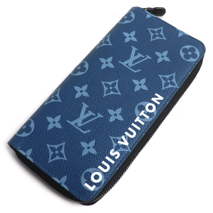 LOUIS VUITTON ルイ・ヴィトン ジッピーウォレット ヴェルティカル 長財布 ラウンドファスナー ルイヴィトン コレクション ブルー M82799 IC メンズ【中古】