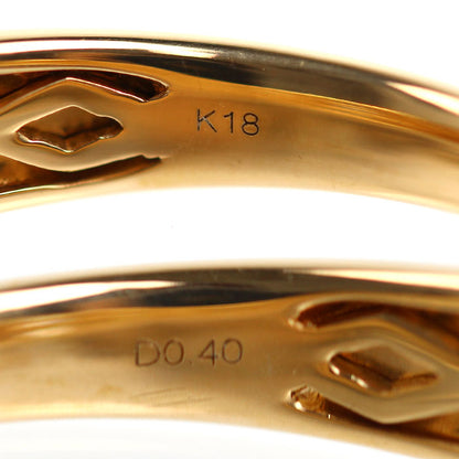 K18YG イエローゴールド リング・指輪 K18・D0.40 ダイヤモンド0.40ct 17号 4.9g ユニセックス【中古】