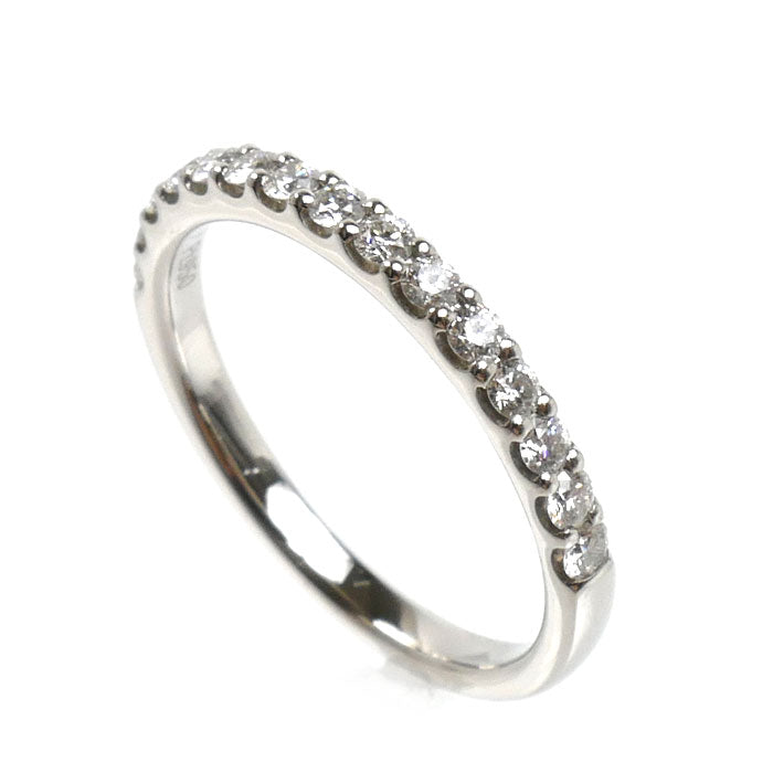 I-PRIMO Pt950プラチナ Vestalis ハーフエタニティ リング・指輪 ダイヤモンド0.27ct 9号 2.7g レディース【中古】【美品】