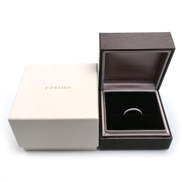 I-PRIMO Pt950プラチナ Vestalis ハーフエタニティ リング・指輪 ダイヤモンド0.27ct 9号 2.7g レディース【中古】【美品】