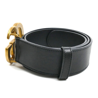 GUCCI グッチ GGエンブレム ワイド ベルト ブラック 400593 レディース 75/30【中古】