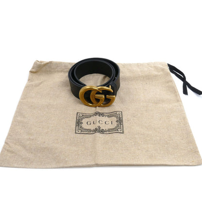GUCCI グッチ GGエンブレム ワイド ベルト ブラック 400593 レディース 75/30【中古】