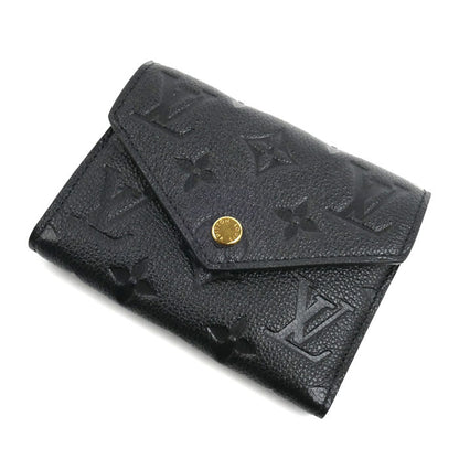 LOUIS VUITTON ルイ・ヴィトン ポルトフォイユヴィクトリーヌ 三つ折り財布 アンプラント ノワール M64060 IC レディース【中古】【美品】