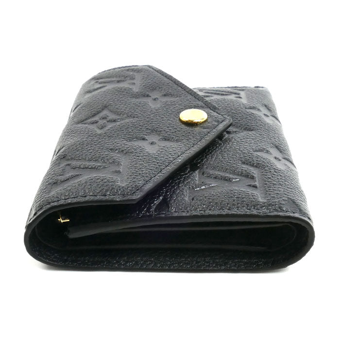 LOUIS VUITTON ルイ・ヴィトン ポルトフォイユヴィクトリーヌ 三つ折り財布 アンプラント ノワール M64060 IC レディース【中古】【美品】