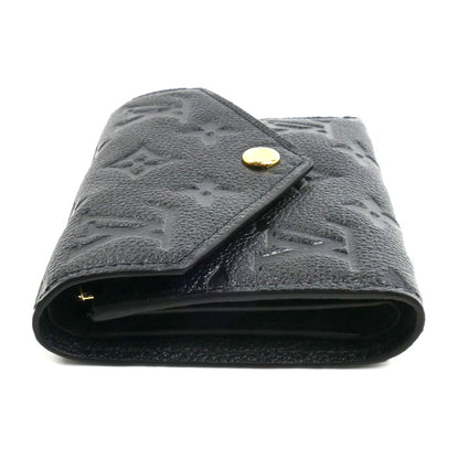 LOUIS VUITTON ルイ・ヴィトン ポルトフォイユヴィクトリーヌ 三つ折り財布 アンプラント ノワール M64060 IC レディース【中古】【美品】
