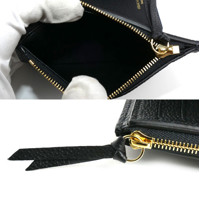 LOUIS VUITTON ルイ・ヴィトン ポルトフォイユヴィクトリーヌ 三つ折り財布 アンプラント ノワール M64060 IC レディース【中古】【美品】