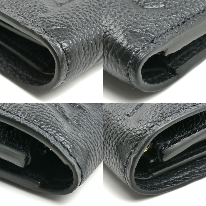 LOUIS VUITTON ルイ・ヴィトン ポルトフォイユヴィクトリーヌ 三つ折り財布 アンプラント ノワール M64060 IC レディース【中古】【美品】