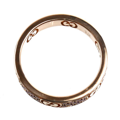 GUCCI グッチ K18PG ピンクゴールド アイコン スターダスト リング・指輪 ピンクサファイア 12号 3.5g レディース【中古】