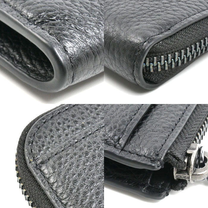 COACH コーチ ジップ キーケース コインケース ブラック CW358 QB/BK アウトレット メンズ【中古】【美品】