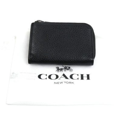COACH コーチ ジップ キーケース コインケース ブラック CW358 QB/BK アウトレット メンズ【中古】【美品】
