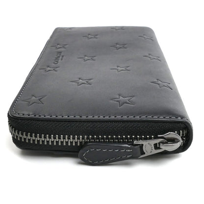 COACH コーチ アコーディオン ウォレット スタープリント 長財布 ラウンドファスナー ブラック CW296 QBLWO アウトレット メンズ【中古】【美品】
