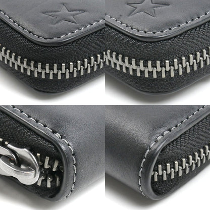 COACH コーチ アコーディオン ウォレット スタープリント 長財布 ラウンドファスナー ブラック CW296 QBLWO アウトレット メンズ【中古】【美品】