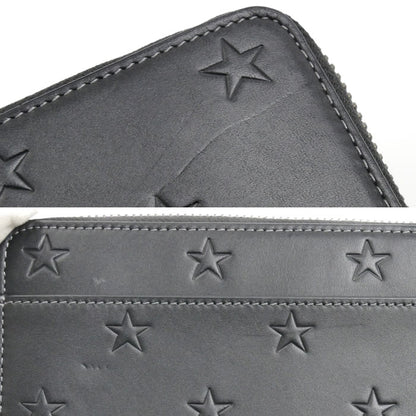 COACH コーチ アコーディオン ウォレット スタープリント 長財布 ラウンドファスナー ブラック CW296 QBLWO アウトレット メンズ【中古】【美品】