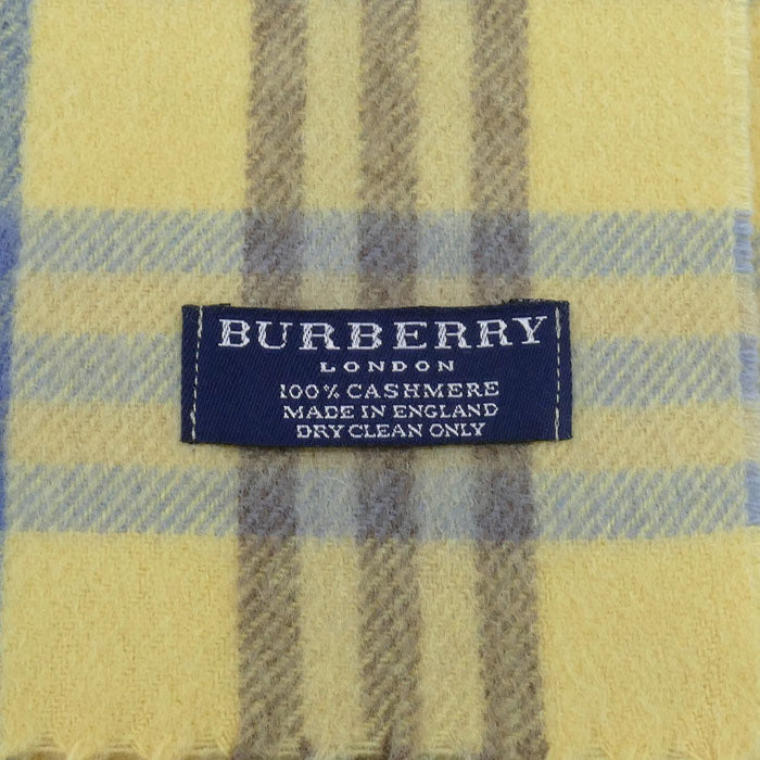BURBERRY バーバリー LONDON ノバチェック マフラー イエロー レディース【中古】