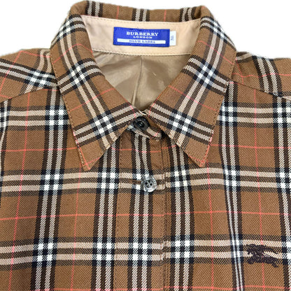 BURBERRY バーバリー BLUE LABEL ノバチェック ワンピース ブラウン FMF54-536 38 レディース【中古】