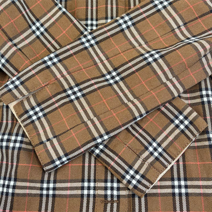 BURBERRY バーバリー BLUE LABEL ノバチェック ワンピース ブラウン FMF54-536 38 レディース【中古】