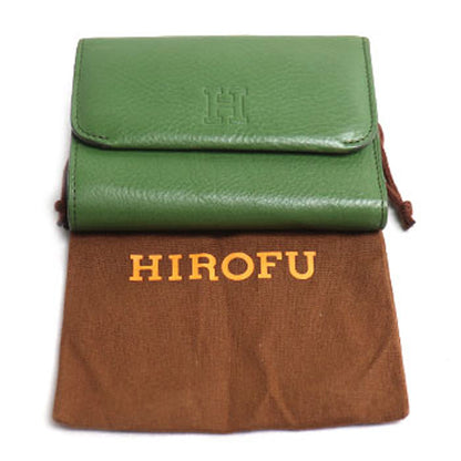 HIROFU ヒロフ プラティカ 三つ折り財布 グリーン レディース【中古】