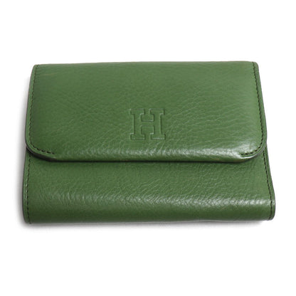 HIROFU ヒロフ プラティカ 三つ折り財布 グリーン レディース【中古】