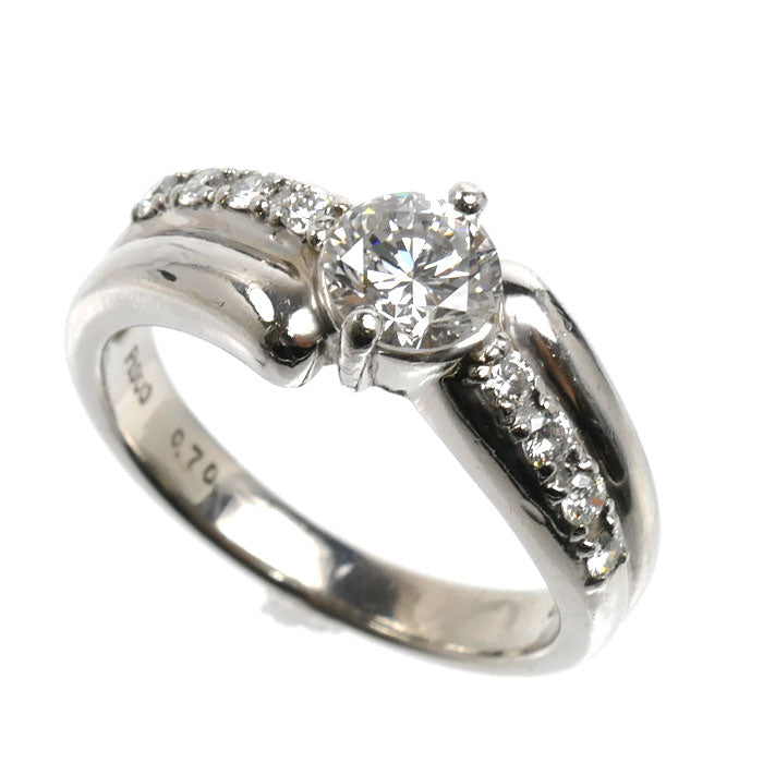 Pt900プラチナ リング・指輪 ダイヤモンド0.70ct ダイヤモンド0.26ct 12.5号 7.5g レディース【中古】
