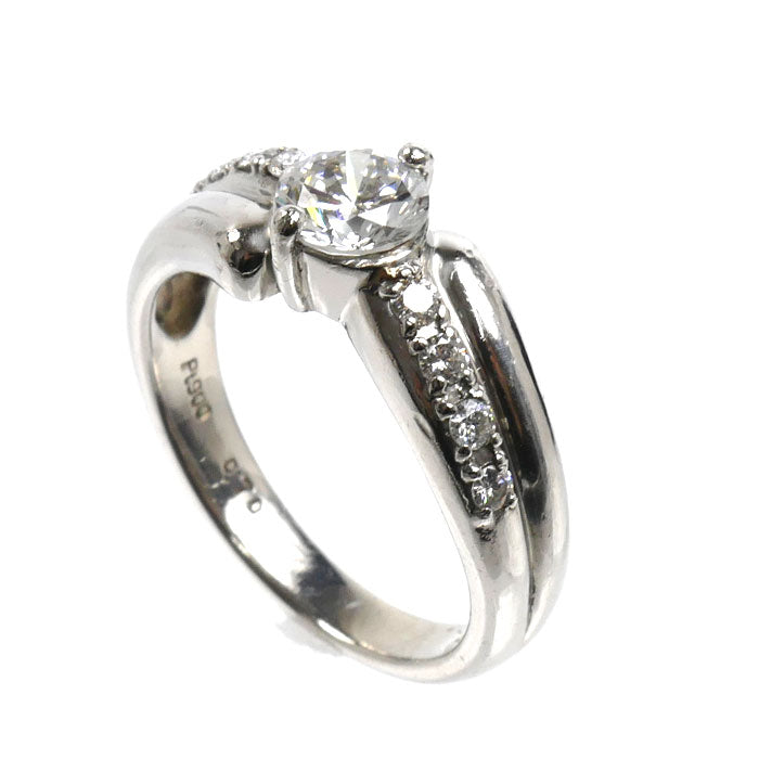 Pt900プラチナ リング・指輪 ダイヤモンド0.70ct ダイヤモンド0.26ct 12.5号 7.5g レディース【中古】