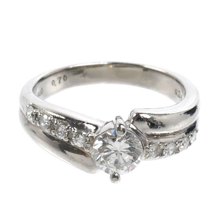 Pt900プラチナ リング・指輪 ダイヤモンド0.70ct ダイヤモンド0.26ct 12.5号 7.5g レディース【中古】