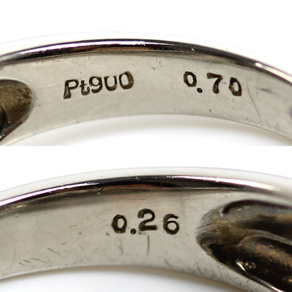 Pt900プラチナ リング・指輪 ダイヤモンド0.70ct ダイヤモンド0.26ct 12.5号 7.5g レディース【中古】