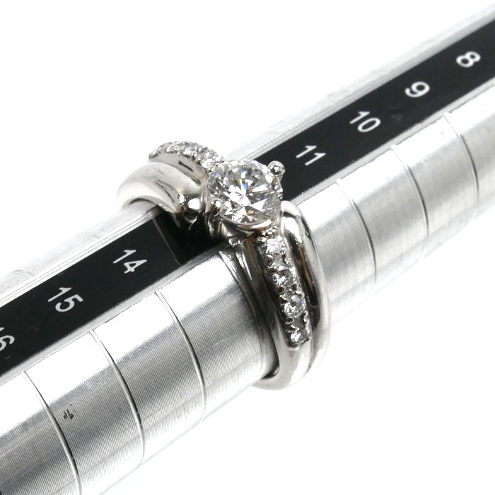 Pt900プラチナ リング・指輪 ダイヤモンド0.70ct ダイヤモンド0.26ct 12.5号 7.5g レディース【中古】