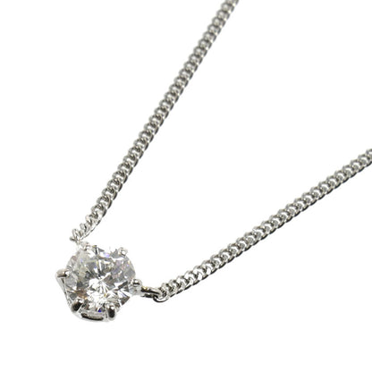 Pt850プラチナ プチ 一粒ダイヤ ネックレス ダイヤモンド1.00ct 4.8g 41cm レディース【中古】