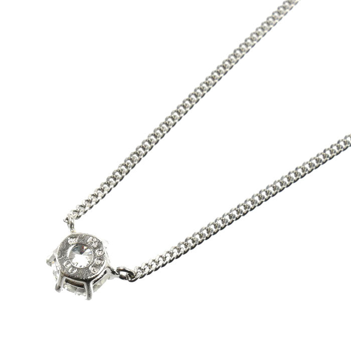 Pt850プラチナ プチ 一粒ダイヤ ネックレス ダイヤモンド1.00ct 4.8g 41cm レディース【中古】