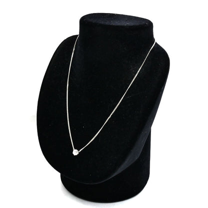 Pt850プラチナ プチ 一粒ダイヤ ネックレス ダイヤモンド1.00ct 4.8g 41cm レディース【中古】