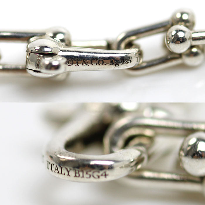 TIFFANY&Co. ティファニー シルバー925 ハードウェア マイクロリンク ブレスレット 7.3g 19.5cm ダブルエクストララージ ユニセックス【中古】