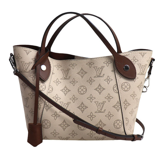 LOUIS VUITTON ルイ・ヴィトン ヒナPM 2Wayショルダーバッグ マヒナ ベージュ ブラウン M55551 IC レディース【中古】