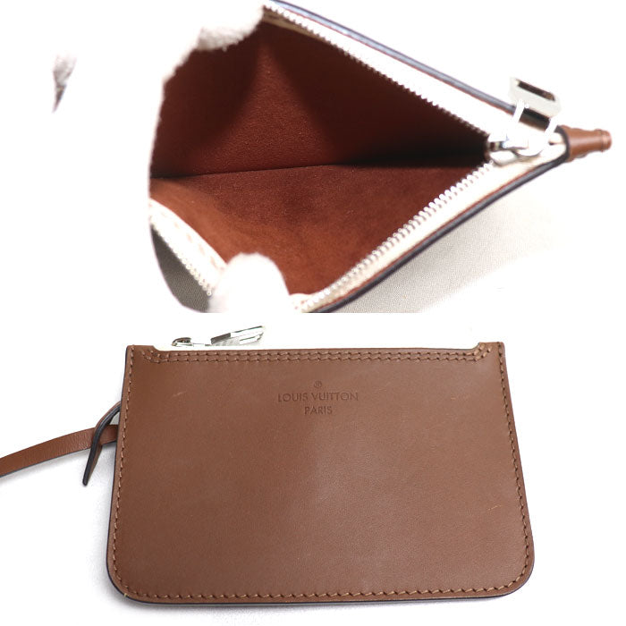 LOUIS VUITTON ルイ・ヴィトン ヒナPM 2Wayショルダーバッグ マヒナ ベージュ ブラウン M55551 IC レディース【中古】