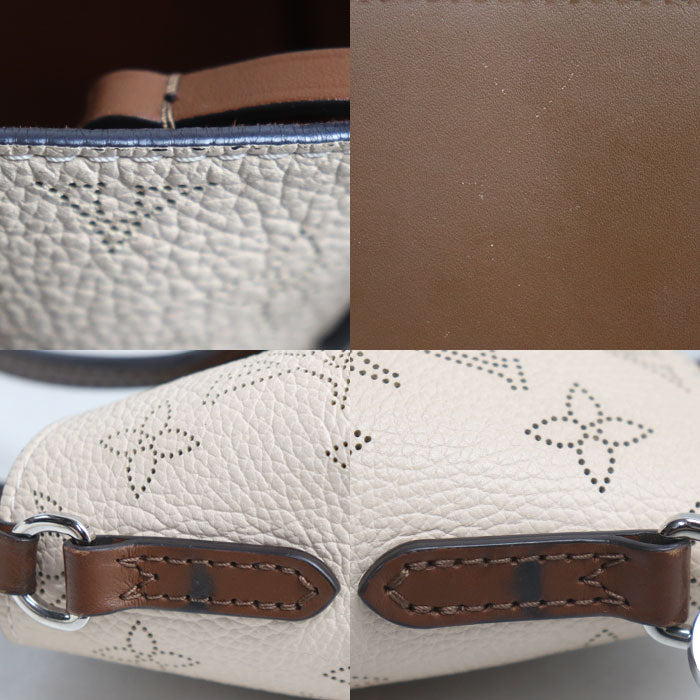 LOUIS VUITTON ルイ・ヴィトン ヒナPM 2Wayショルダーバッグ マヒナ ベージュ ブラウン M55551 IC レディース【中古】