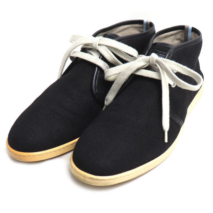 Salvatore Ferragamo サルヴァトーレフェラガモ FERRAGAMO WORLD ブーツ ブラック キャンバスチャッカブーツ 26.0cm メンズ【中古】
