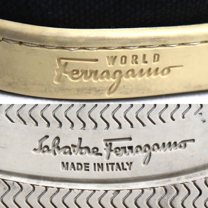 Salvatore Ferragamo サルヴァトーレフェラガモ FERRAGAMO WORLD ブーツ ブラック キャンバスチャッカブーツ 26.0cm メンズ【中古】