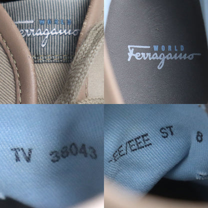 Salvatore Ferragamo サルヴァトーレフェラガモ FERRAGAMO WORLD ブーツ グレージュ キャンバスチャッカブーツ 26cm メンズ【中古】